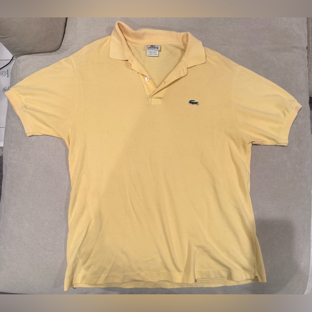 Lacoste Men's Polo Shirt in Soft Yellow